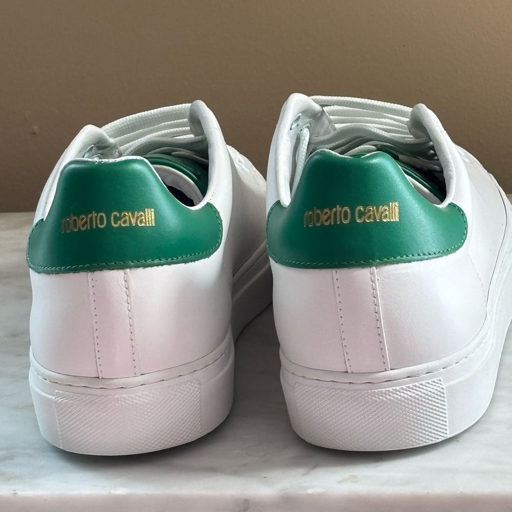 Men’s Robert Cavalli Italian leather sneakers New - Picture 4 of 6
